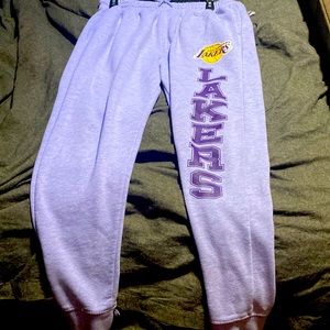 LIKE NEW MEN’S SZ L OFFICIAL NBA LOS ANGELES LAKERS JOGGERS